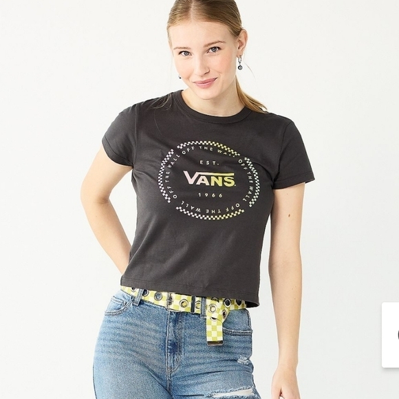 Vans Tops - Vans logo cropped graphic tee small